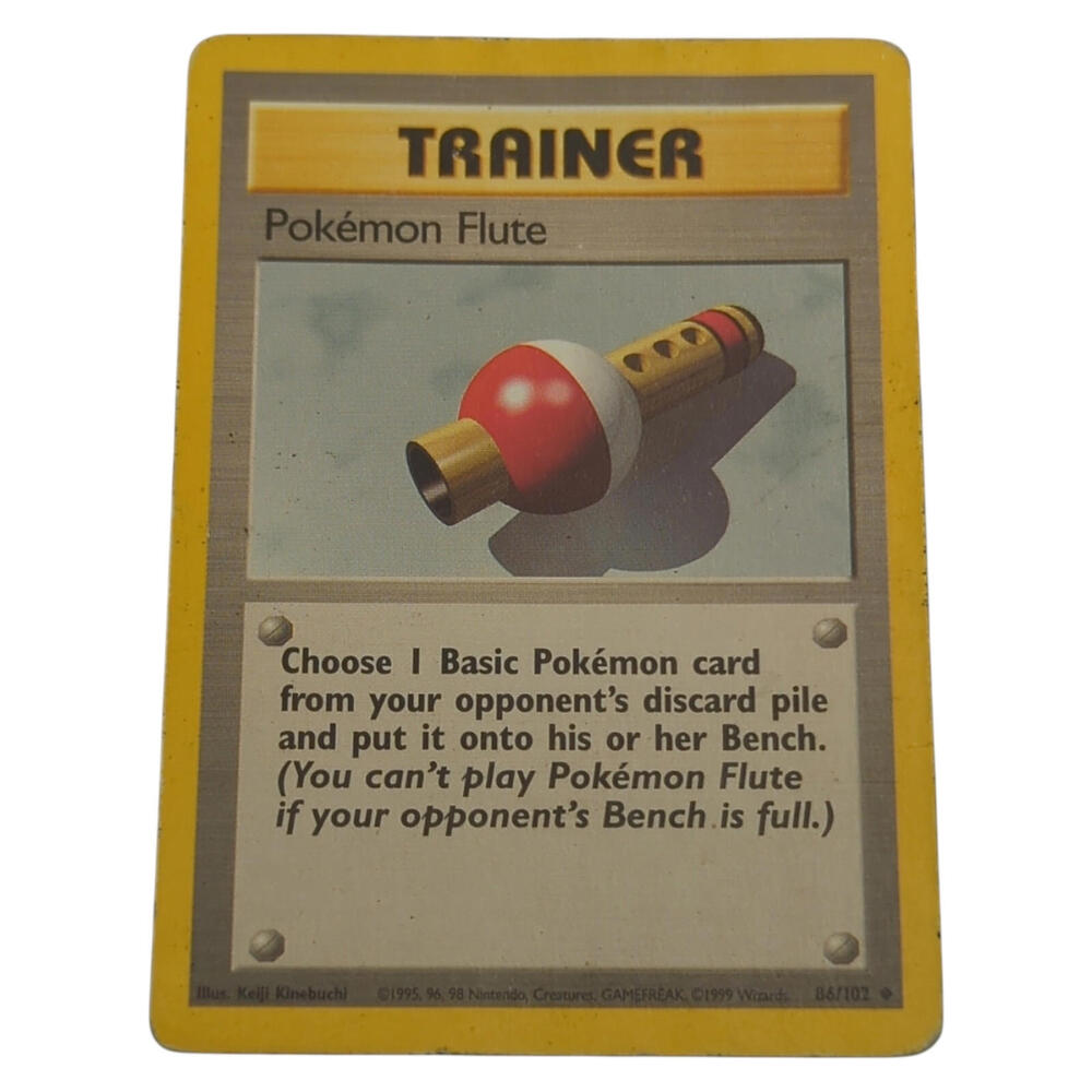 Pokemon Flute #86/132 1999 Pokemon Base Set 1st‎ Edition Shadowles MP/LP